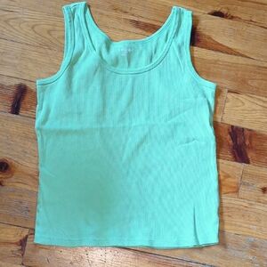 Mint Green Ribbed Tank Top